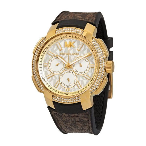 Michael Kors Women’s Quartz Brown Silicone Strap White Dial 42mm Watch MK6948 UAE DUBAI AJMAN SHARJAH ABU DHABI RAS AL KHAIMA UMM UL QUWAIN ALAIN FUJAIRAH