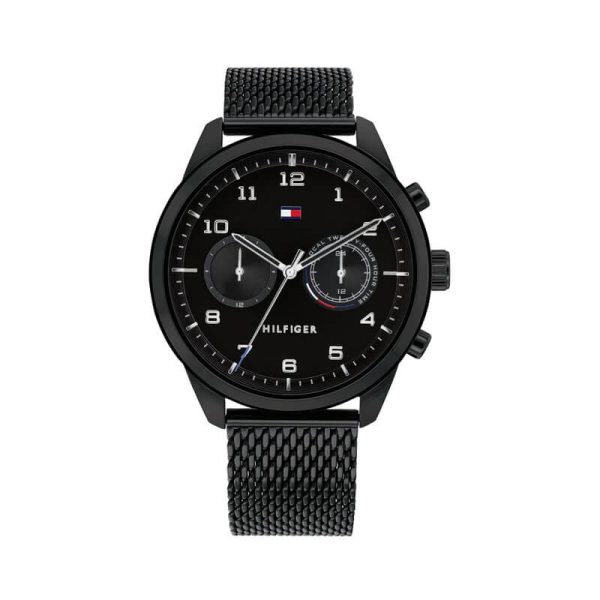 Tommy Hilfiger Men’s Quartz Black Stainless Steel Black Dial 44mm Watch 1791787 UAE DUBAI AJMAN SHARJAH ABU DHABI RAS AL KHAIMA UMM UL QUWAIN ALAIN FUJAIRAH