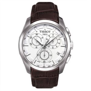 TISSOT Men’s Quartz Swiss Made Brown Leather Strap Silver Dial 41mm Watch T035.617.16.031.00 UAE DUBAI AJMAN SHARJAH ABU DHABI RAS AL KHAIMA UMM UL QUWAIN ALAIN FUJAIRAH