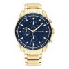 Tommy Hilfiger Men’s Quartz Gold Stainless Steel Blue Dial 44mm Watch 1791834 UAE DUBAI AJMAN SHARJAH ABU DHABI RAS AL KHAIMA UMM UL QUWAIN ALAIN FUJAIRAH