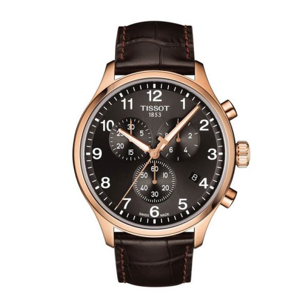 TISSOT Men’s Quartz Swiss Made Brown Leather Strap Black Dial 45mm Watch T116.617.36.057.01 UAE DUBAI AJMAN SHARJAH ABU DHABI RAS AL KHAIMA UMM UL QUWAIN ALAIN FUJAIRAH