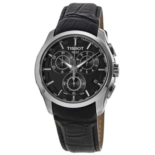 TISSOT Men’s Quartz Swiss Made Black Leather Strap Black Dial 41mm Watch T035.617.16.051.00 UAE DUBAI AJMAN SHARJAH ABU DHABI RAS AL KHAIMA UMM UL QUWAIN ALAIN FUJAIRAH