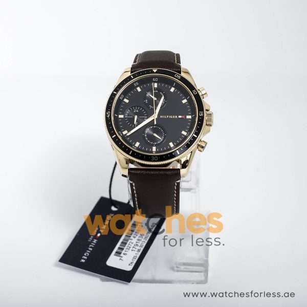 Tommy Hilfiger Men’s Quartz Leather Strap Black Dial 44mm Watch 1791836 UAE DUBAI AJMAN SHARJAH ABU DHABI RAS AL KHAIMA UMM UL QUWAIN ALAIN FUJAIRAH