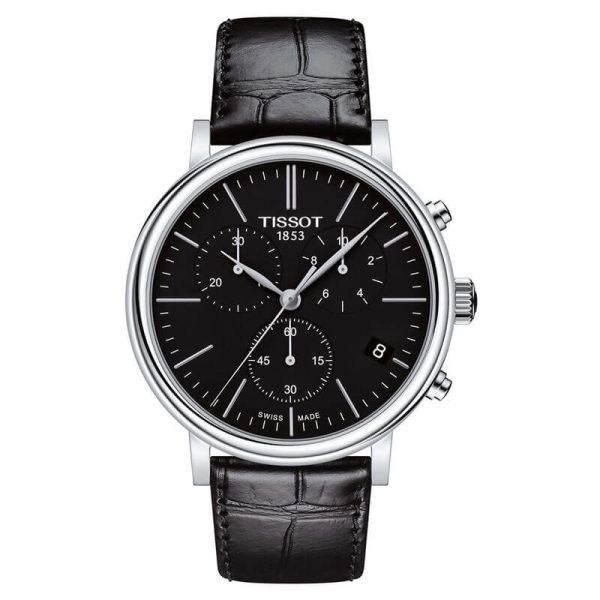 TISSOT Men’s Quartz Swiss Made Black Leather Strap Black Dial 41mm Watch T122.417.16.051.00 UAE DUBAI AJMAN SHARJAH ABU DHABI RAS AL KHAIMA UMM UL QUWAIN ALAIN FUJAIRAH