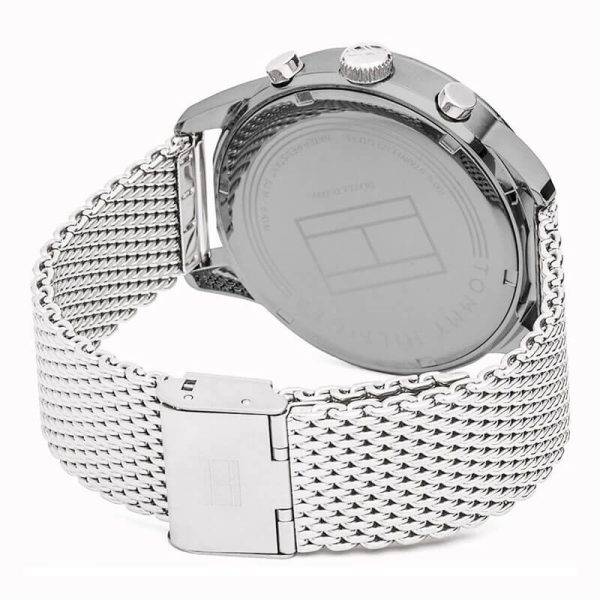 Tommy Hilfiger Men’s Quartz Silver Stainless Steel Grey Dial 44mm Watch ...