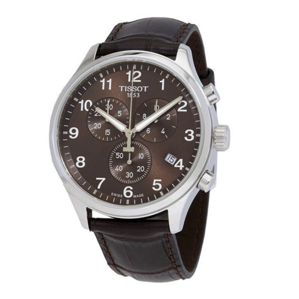 TISSOT Men’s Swiss Made Quartz Brown Leather Strap Brown Dial 45mm Watch T116.617.16.297.00 UAE DUBAI AJMAN SHARJAH ABU DHABI RAS AL KHAIMA UMM UL QUWAIN ALAIN FUJAIRAH