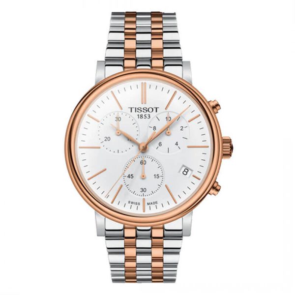 TISSOT Men’s Quartz Swiss Made Two-tone Stainless Steel White Dial 41mm Watch T122.417.22.011.00 UAE DUBAI AJMAN SHARJAH ABU DHABI RAS AL KHAIMA UMM UL QUWAIN ALAIN FUJAIRAH