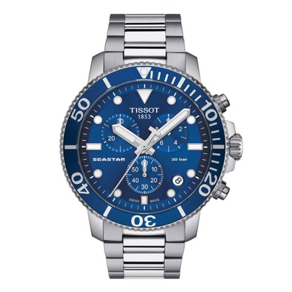 TISSOT Men’s Quartz Swiss Made Silver Stainless Steel Blue Dial 45mm Watch T120.417.11.041.00 UAE DUBAI AJMAN SHARJAH ABU DHABI RAS AL KHAIMA UMM UL QUWAIN ALAIN FUJAIRAH