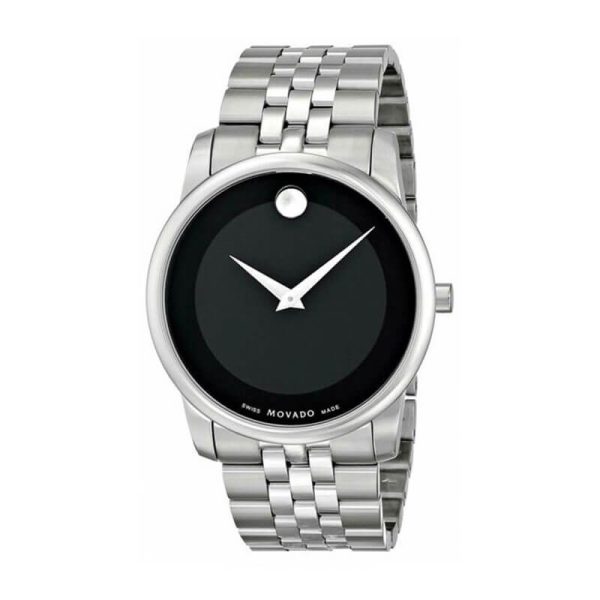 Movado Men’s Swiss Made Quartz Stainless Steel Black Dial 40mm Watch 0606504 UAE DUBAI AJMAN SHARJAH ABU DHABI RAS AL KHAIMA UMM UL QUWAIN ALAIN FUJAIRAH