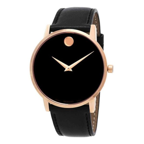 Movado Men’s Quartz Swiss Made Leather Strap Black Dial 40mm Watch 0607272 UAE DUBAI AJMAN SHARJAH ABU DHABI RAS AL KHAIMA UMM UL QUWAIN ALAIN FUJAIRAH