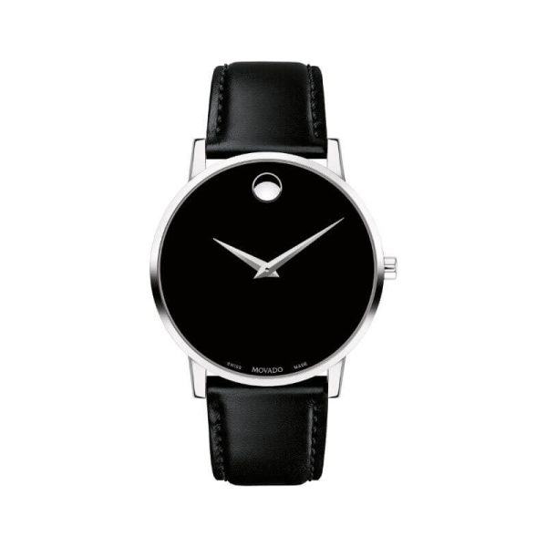 Movado Men’s Quartz Swiss Made Leather Strap Black Dial 40mm Watch 0607269 UAE DUBAI AJMAN SHARJAH ABU DHABI RAS AL KHAIMA UMM UL QUWAIN ALAIN FUJAIRAH