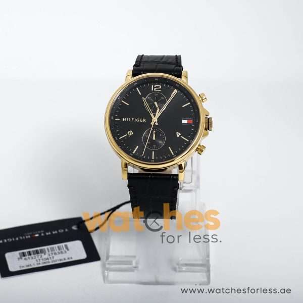 Tommy Hilfiger Men’s Quartz Leather Strap Black Dial 44mm Watch 1710417 UAE DUBAI AJMAN SHARJAH ABU DHABI RAS AL KHAIMA UMM UL QUWAIN ALAIN FUJAIRAH