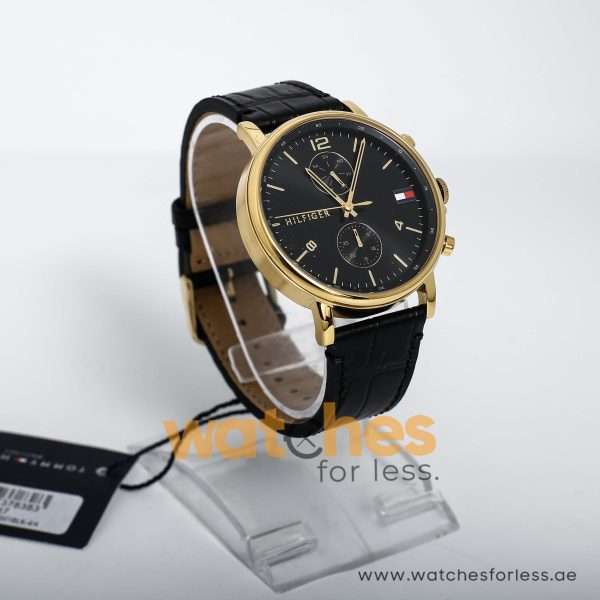 Tommy Hilfiger Men’s Quartz Leather Strap Black Dial 44mm Watch 1710417 UAE DUBAI AJMAN SHARJAH ABU DHABI RAS AL KHAIMA UMM UL QUWAIN ALAIN FUJAIRAH