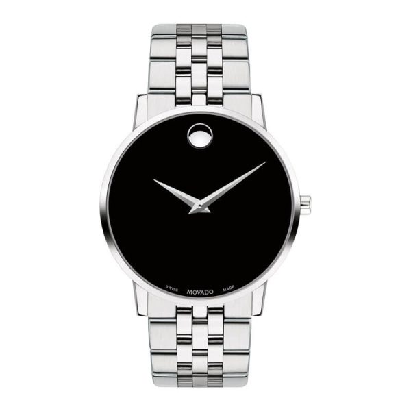 Movado Men’s Quartz Swiss Made Stainless Steel Black Dial 40mm Watch 0607199 UAE DUBAI AJMAN SHARJAH ABU DHABI RAS AL KHAIMA UMM UL QUWAIN ALAIN FUJAIRAH