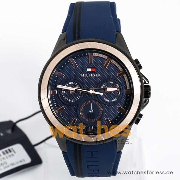 Tommy Hilfiger Men’s Quartz Blue Silicone Strap Blue Dial 44mm Watch 1791860 UAE DUBAI AJMAN SHARJAH ABU DHABI RAS AL KHAIMA UMM UL QUWAIN ALAIN FUJAIRAH