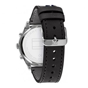 Tommy Hilfiger Men’s Quartz Black Leather Strap Black Dial 44mm Watch 1791740 UAE DUBAI AJMAN SHARJAH ABU DHABI RAS AL KHAIMA UMM UL QUWAIN ALAIN FUJAIRAH