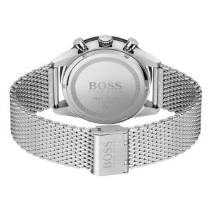 Hugo Boss Men’s Quartz Silver Stainless Steel Black Dial 44mm Watch 1513886 UAE DUBAI AJMAN SHARJAH ABU DHABI RAS AL KHAIMA UMM UL QUWAIN ALAIN FUJAIRAH