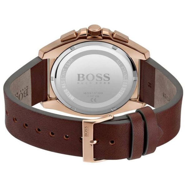 Hugo Boss Men’s Quartz Brown Leather Strap Grey Dial 46mm Watch 1513882 UAE DUBAI AJMAN SHARJAH ABU DHABI RAS AL KHAIMA UMM UL QUWAIN ALAIN FUJAIRAH