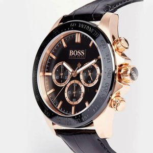 Hugo Boss Men’s Quartz Black Leather Strap Black Dial 44mm Watch 1513218 UAE DUBAI AJMAN SHARJAH ABU DHABI RAS AL KHAIMA UMM UL QUWAIN ALAIN FUJAIRAH