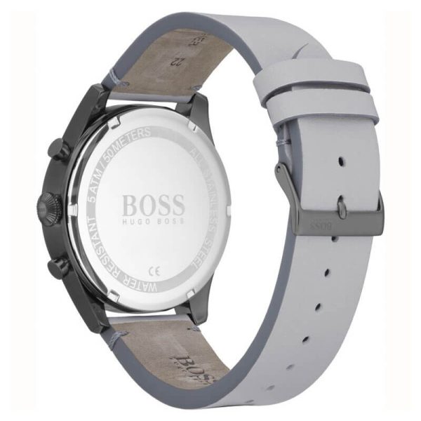 Hugo Boss Men’s Quartz Grey Leather Strap Grey Dial 44mm Watch 1513710 UAE DUBAI AJMAN SHARJAH ABU DHABI RAS AL KHAIMA UMM UL QUWAIN ALAIN FUJAIRAH