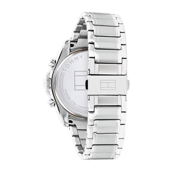 Tommy Hilfiger Men’s Quartz Silver Stainless Steel Black Dial 44mm Watch 1791835 UAE DUBAI AJMAN SHARJAH ABU DHABI RAS AL KHAIMA UMM UL QUWAIN ALAIN FUJAIRAH