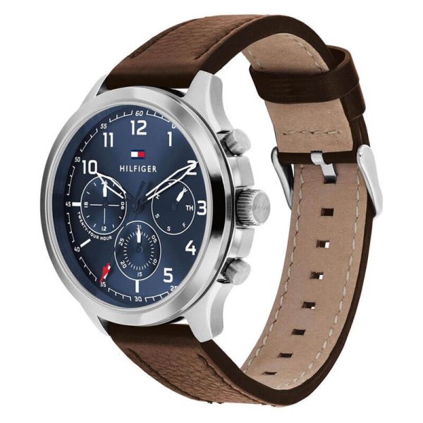 Tommy Hilfiger Men’s Quartz Leather Strap Blue Dial 45mm Watch 1791855 UAE DUBAI AJMAN SHARJAH ABU DHABI RAS AL KHAIMA UMM UL QUWAIN ALAIN FUJAIRAH