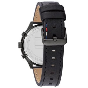 Tommy Hilfiger Men’s Quartz Leather Strap Black Dial 45mm Watch 1791854 UAE DUBAI AJMAN SHARJAH ABU DHABI RAS AL KHAIMA UMM UL QUWAIN ALAIN FUJAIRAH