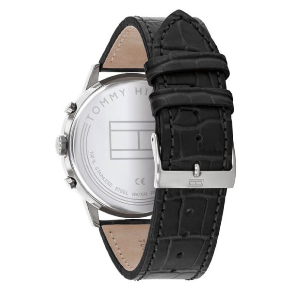 Tommy Hilfiger Men’s Quartz Black Leather Strap White Dial 44mm Watch 1710434 UAE DUBAI AJMAN SHARJAH ABU DHABI RAS AL KHAIMA UMM UL QUWAIN ALAIN FUJAIRAH