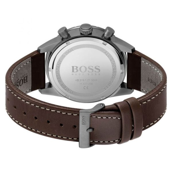 Hugo Boss Men’s Quartz Brown Leather Strap Blue Dial 44mm Watch 1513852 UAE DUBAI AJMAN SHARJAH ABU DHABI RAS AL KHAIMA UMM UL QUWAIN ALAIN FUJAIRAH
