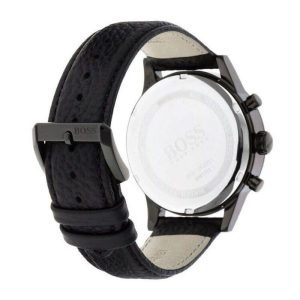 Hugo Boss Men’s Quartz Black Leather Strap Black Dial 44mm Watch 1512567 UAE DUBAI AJMAN SHARJAH ABU DHABI RAS AL KHAIMA UMM UL QUWAIN ALAIN FUJAIRAH
