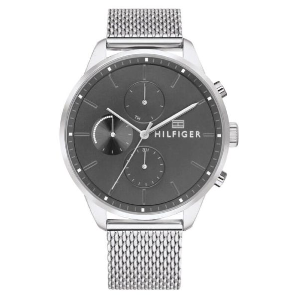 Tommy Hilfiger Men’s Quartz Silver Stainless Steel Grey Dial 44mm Watch 1791484 UAE DUBAI AJMAN SHARJAH ABU DHABI RAS AL KHAIMA UMM UL QUWAIN ALAIN FUJAIRAH