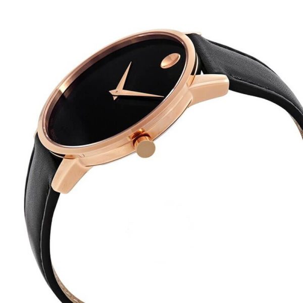 Movado Men’s Quartz Swiss Made Leather Strap Black Dial 40mm Watch 0607272 UAE DUBAI AJMAN SHARJAH ABU DHABI RAS AL KHAIMA UMM UL QUWAIN ALAIN FUJAIRAH