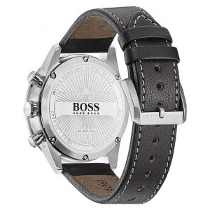 Hugo Boss Men’s Quartz Black Leather Strap Black Dial 44mm Watch 1513770 UAE DUBAI AJMAN SHARJAH ABU DHABI RAS AL KHAIMA UMM UL QUWAIN ALAIN FUJAIRAH