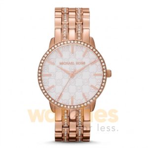 Michael Kors Women’s Quartz Rose Gold Stainless Steel White Dial 35mm Watch MK3183