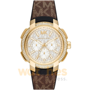 Michael Kors Women’s Quartz Brown Silicone Strap White Dial 42mm Watch MK6948