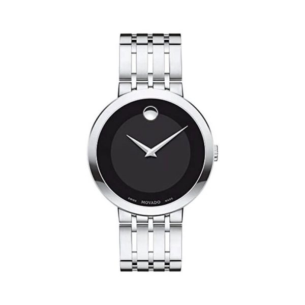 Movado Men’s Swiss Made Quartz Stainless Steel Black Dial 39mm Watch 0607057 UAE DUBAI AJMAN SHARJAH ABU DHABI RAS AL KHAIMA UMM UL QUWAIN ALAIN FUJAIRAH