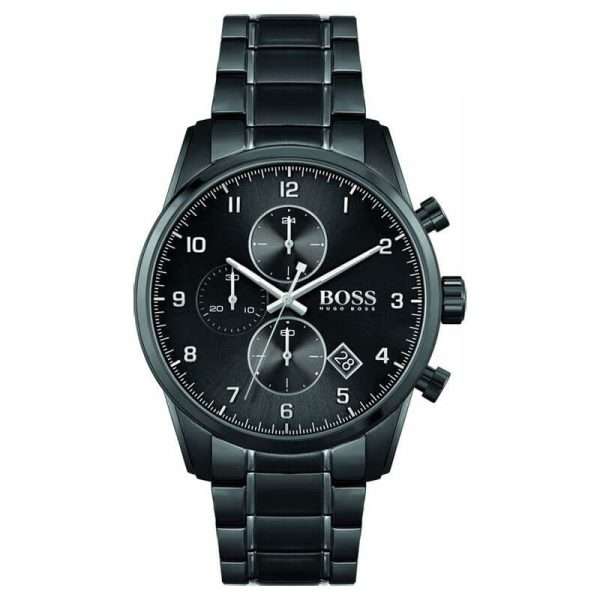 Hugo Boss Men’s Quartz Stainless Steel Black Dial 44mm Watch 1513785 UAE DUBAI AJMAN SHARJAH ABU DHABI RAS AL KHAIMA UMM UL QUWAIN ALAIN FUJAIRAH