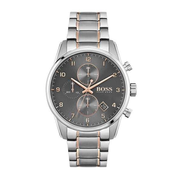 Hugo Boss Men’s Quartz Stainless Steel Strap Grey Dial 44mm Watch 1513789 UAE DUBAI AJMAN SHARJAH ABU DHABI RAS AL KHAIMA UMM UL QUWAIN ALAIN FUJAIRAH