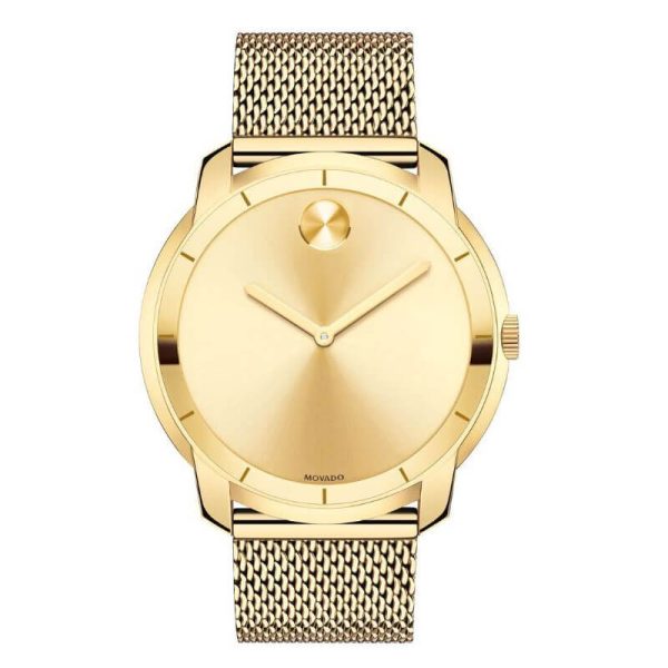 Movado Men’s Quartz Swiss Made Stainless Steel Gold Dial 44mm Watch 3600373 UAE DUBAI AJMAN SHARJAH ABU DHABI RAS AL KHAIMA UMM UL QUWAIN ALAIN FUJAIRAH