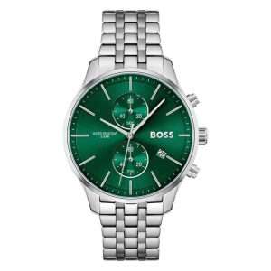 Hugo Boss Men’s Quartz Stainless Steel Green Dial 42mm Watch 1513975 UAE DUBAI AJMAN SHARJAH ABU DHABI RAS AL KHAIMA UMM UL QUWAIN ALAIN FUJAIRAH