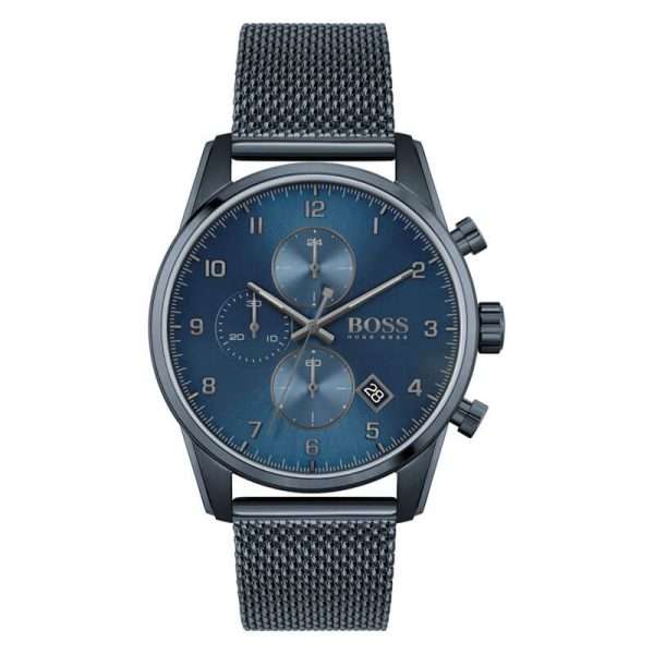 Hugo Boss Men’s Quartz Blue Stainless Steel Blue Dial 44mm Watch 1513836 UAE DUBAI AJMAN SHARJAH ABU DHABI RAS AL KHAIMA UMM UL QUWAIN ALAIN FUJAIRAH