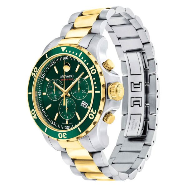 Movado Men’s Quartz Swiss Made Two-tone Stainless Steel Green Dial 42mm Watch 2600148 UAE DUBAI AJMAN SHARJAH ABU DHABI RAS AL KHAIMA UMM UL QUWAIN ALAIN FUJAIRAH