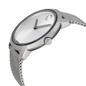 Movado Men’s Quartz Swiss Made Silver Stainless Steel Silver Dial 44mm Watch 3600260 UAE DUBAI AJMAN SHARJAH ABU DHABI RAS AL KHAIMA UMM UL QUWAIN ALAIN FUJAIRAH