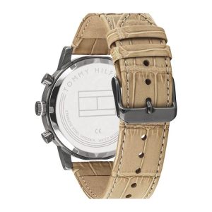 Tommy Hilfiger Men’s Quartz Leather Strap Beige Dial 44mm Watch 1710399 UAE DUBAI AJMAN SHARJAH ABU DHABI RAS AL KHAIMA UMM UL QUWAIN ALAIN FUJAIRAH