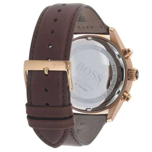 Hugo Boss Men’s Quartz Leather Strap Brown Dial 44mm Watch 1513605 UAE DUBAI AJMAN SHARJAH ABU DHABI RAS AL KHAIMA UMM UL QUWAIN ALAIN FUJAIRAH