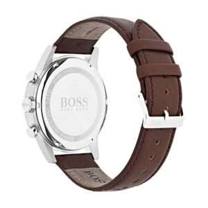 Hugo Boss Men’s Quartz Brown Leather Strap Black Dial 44mm Watch 1513494 UAE DUBAI AJMAN SHARJAH ABU DHABI RAS AL KHAIMA UMM UL QUWAIN ALAIN FUJAIRAH
