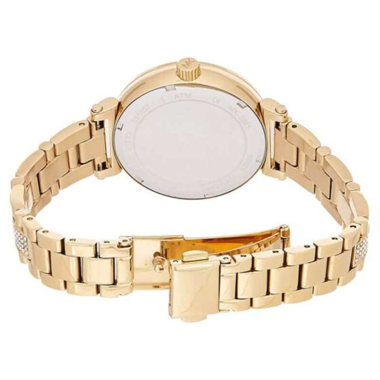 Michael Kors Women’s Quartz Stainless Steel Gold Dial 36mm Watch MK3881 ...