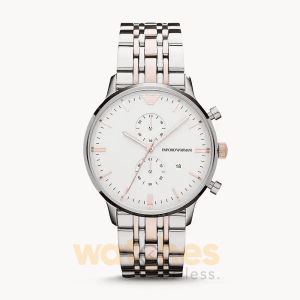 Emporio Armani Men’s Quartz Stainless Steel White Dial 43mm Watch AR0399 UAE DUBAI AJMAN SHARJAH ABU DHABI RAS AL KHAIMA UMM UL QUWAIN ALAIN FUJAIRAH