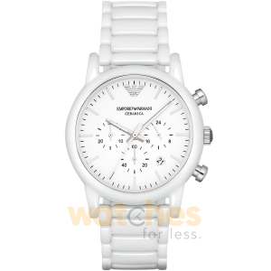 Emporio Armani Men’s Quartz Ceramic White Dial 43mm Watch AR1499 UAE DUBAI AJMAN SHARJAH ABU DHABI RAS AL KHAIMA UMM UL QUWAIN ALAIN FUJAIRAH