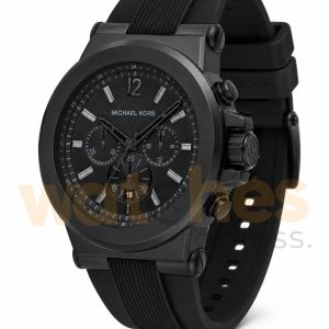 Michael Kors Men’s Quartz Silicone Strap Black Dial 45mm Watch MK8152